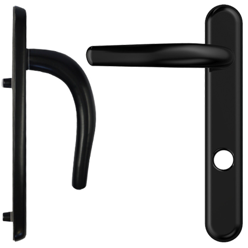 High Security Front Door Handle - Aluminium