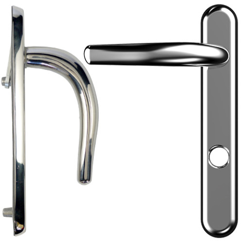 High Security Front Door Handle - Stainless Steel