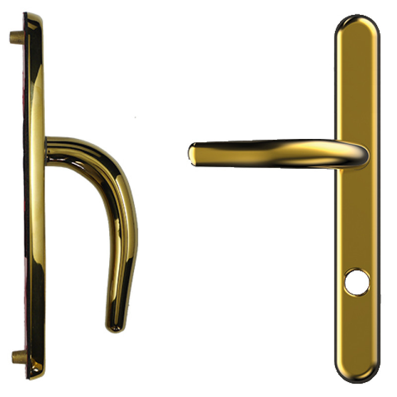 High Security Front Door Handle - Aluminium