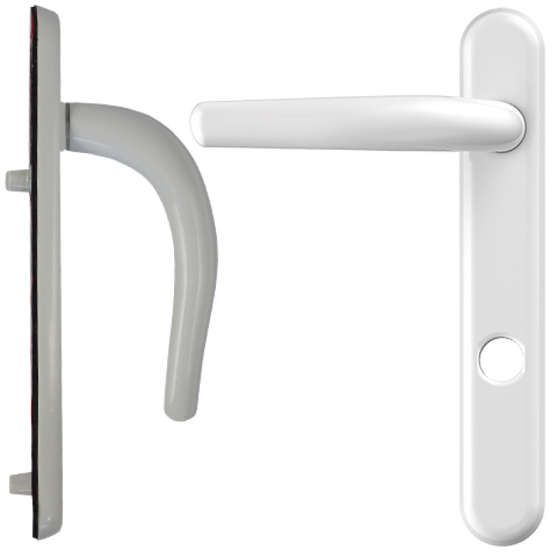 High Security Front Door Handle - Aluminium