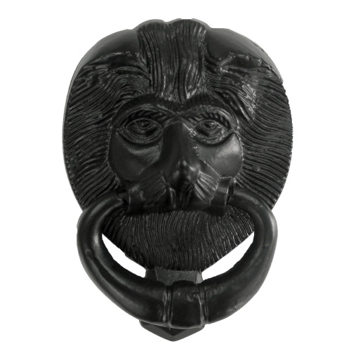 6 inch Black Iron Lion's Head Door Knocker