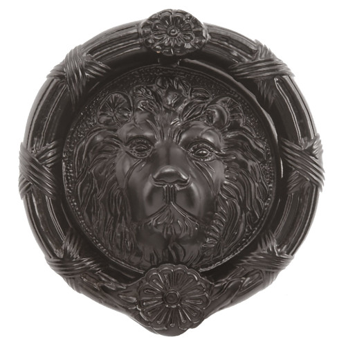 6 Inch Diameter Lions Head Round Door Knocker