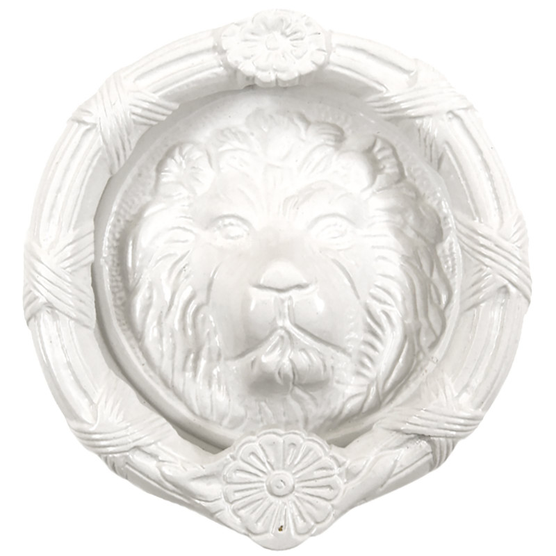 6 Inch Diameter Lions Head Round Door Knocker