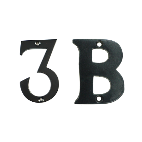 2" Screw Fix Front Door Numbers and Letters – Black