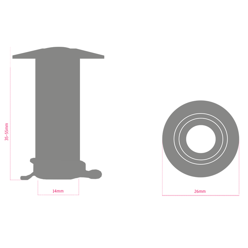 14mm Fire Resistant Door Viewers