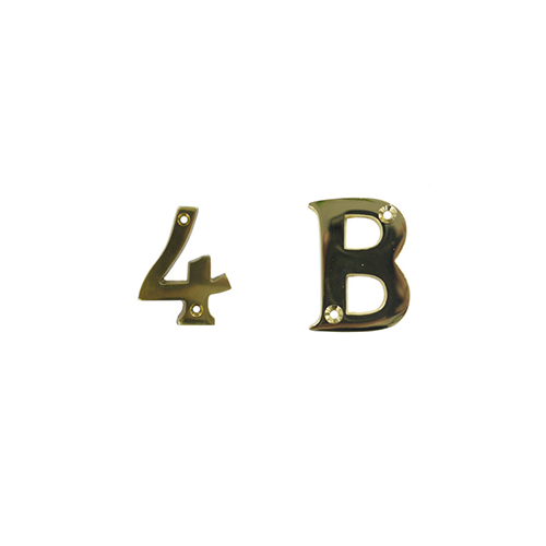 2" Screw Fix Door Numbers and Letters – Gold Anodised