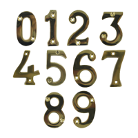 2" Screw Fix Front Door Numbers and Letters – Polished Brass