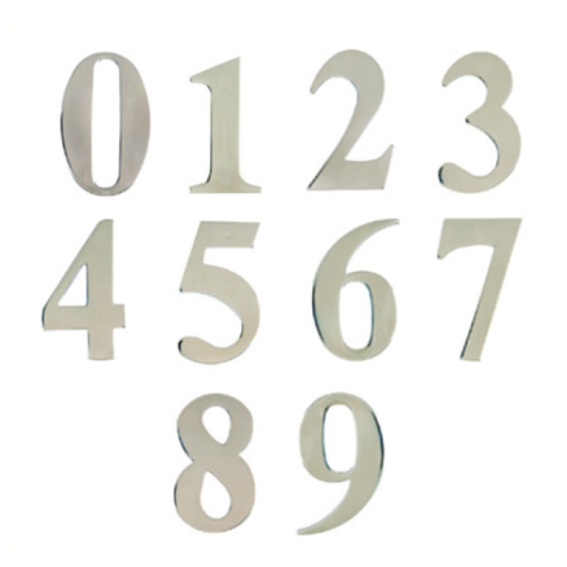 3 Inch Self Adhesive Stainless Steel Front Door Number