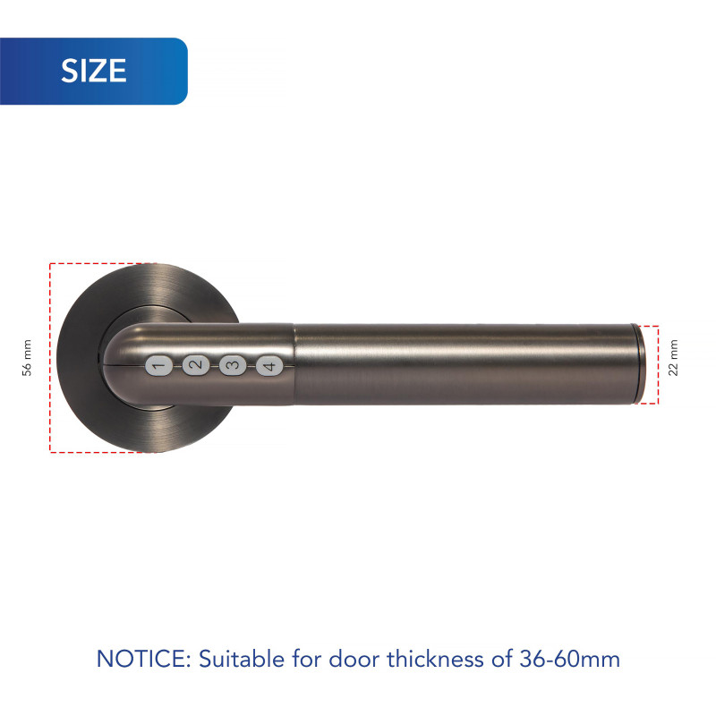 Intelligent Hardware Electronic Smart Door Handle with Code & Bluetooth