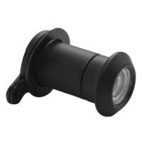 uPVC Door Viewer in Black with 12mm barrel in 20-35mm