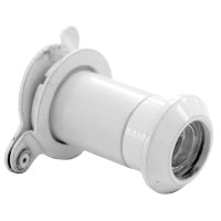 uPVC Door Viewer in White with 12mm barrel in 20-35mm