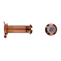 Wooden and Composite Door Viewer in Rose Gold with 12mm barrel in 35-55mm