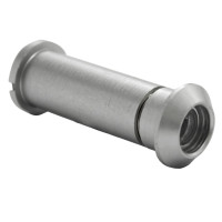 Wooden and Composite Door Viewer in Silver Anodised with 12mm barrel in 38-63mm