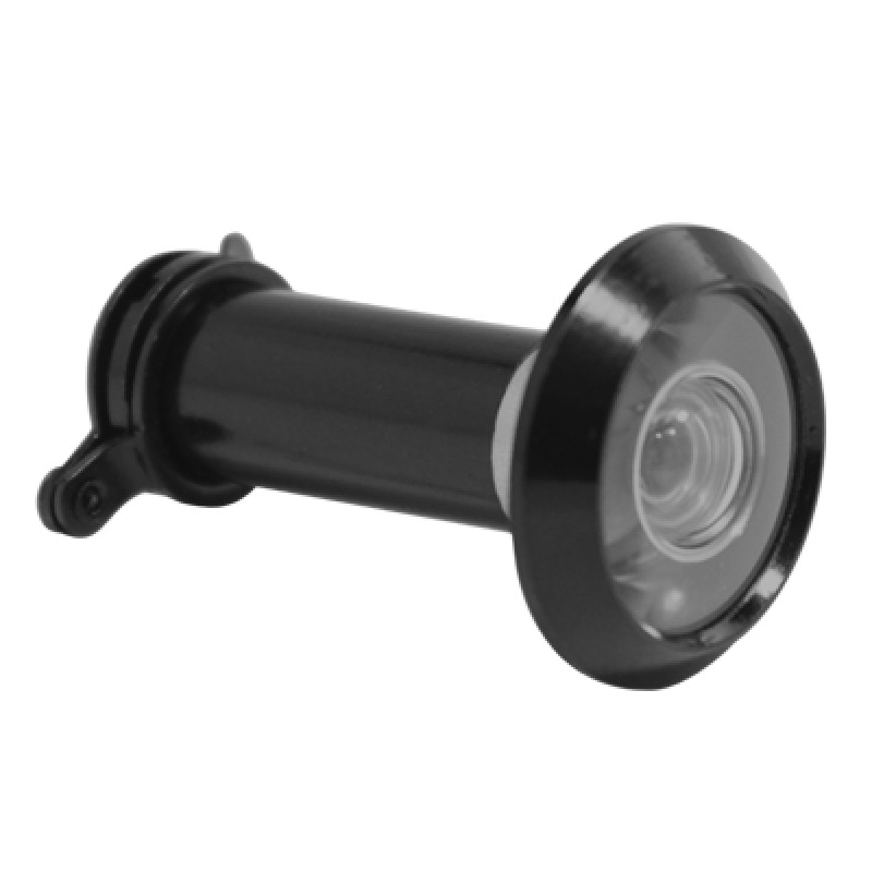 Wide Angle Door Viewer with 12mm Barrel in Black (35-55mm)