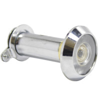 Wide Angle Door Viewer with 12mm Barrel in Polished Chrome (35-55mm)