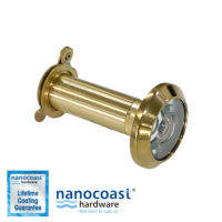 Nanocoast Wide Angle PVD Gold Door Viewer with 12mm Barrel