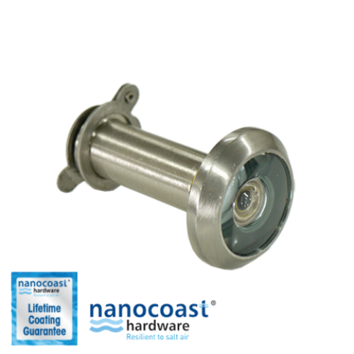 Nanocoast Wide Angle Satin Stainless Door Viewer with 12mm Barrel