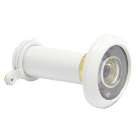 Wide Angle Door Viewer with 12mm Barrel in White (35-55mm)