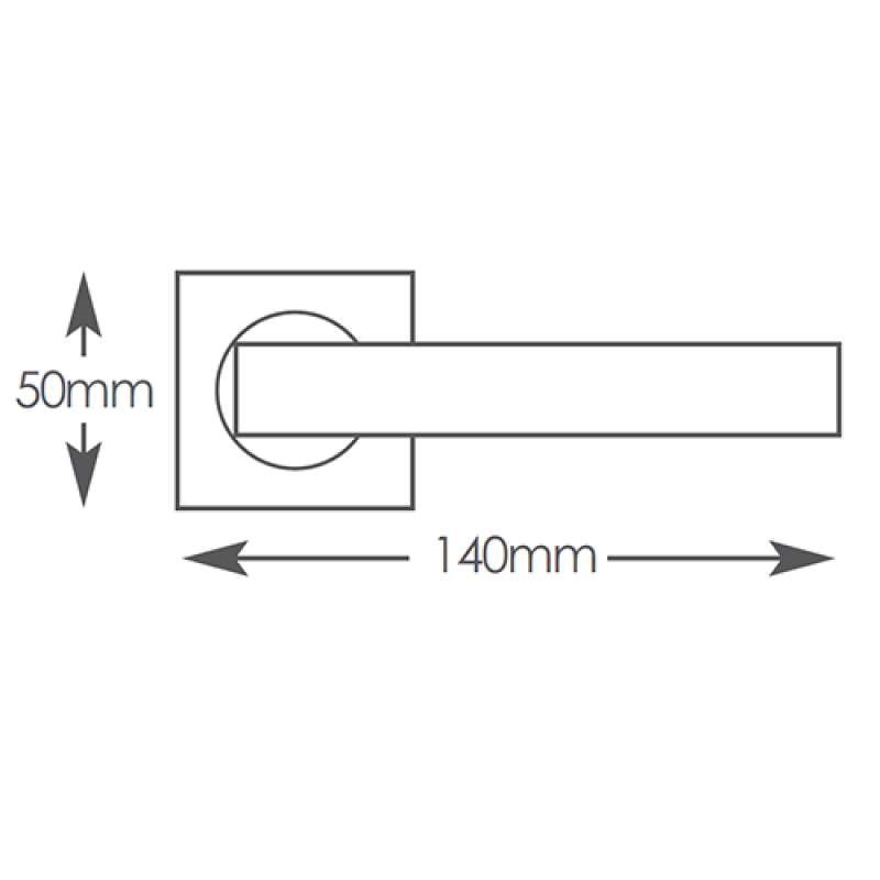 Intelligent Hardware Cambridge Lever on Square Rose