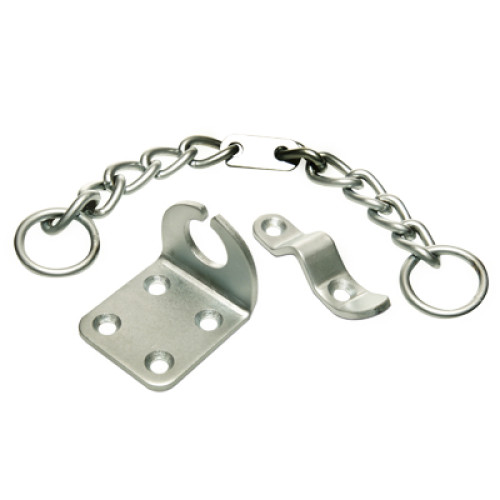 Narrow Door Chain in Satin Silver