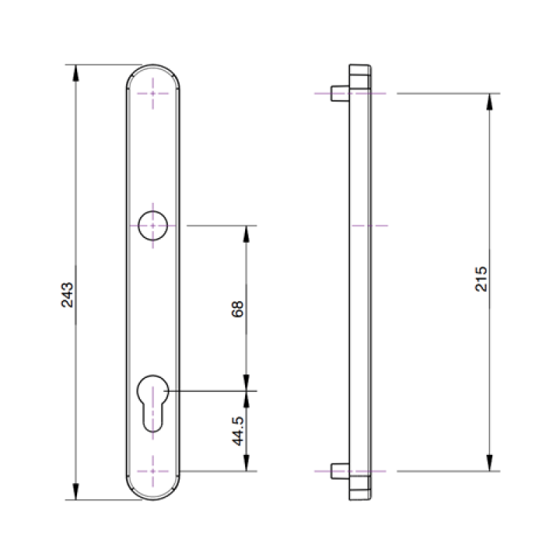 Fullex 68mm Door Handle