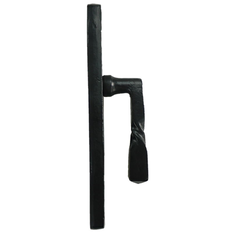 Black Iron Front Door Handle - 243mm Backplate