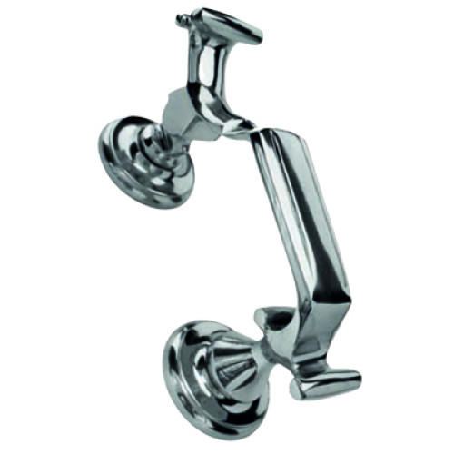 Large Traditional Doctor Door Knocker in Polished Chrome