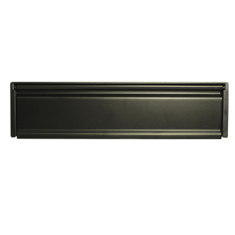 12 Inch Framemaster Letter Box in Black for door thicknesses between 20-40mm and 40-80mm