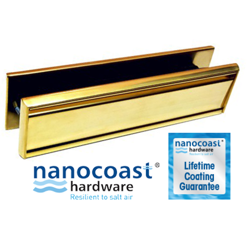 Nanocoast 12 Inch All Stainless Steel PVD Gold Letter Box