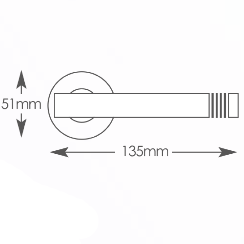 Intelligent Hardware Strata Lever on Round Rose