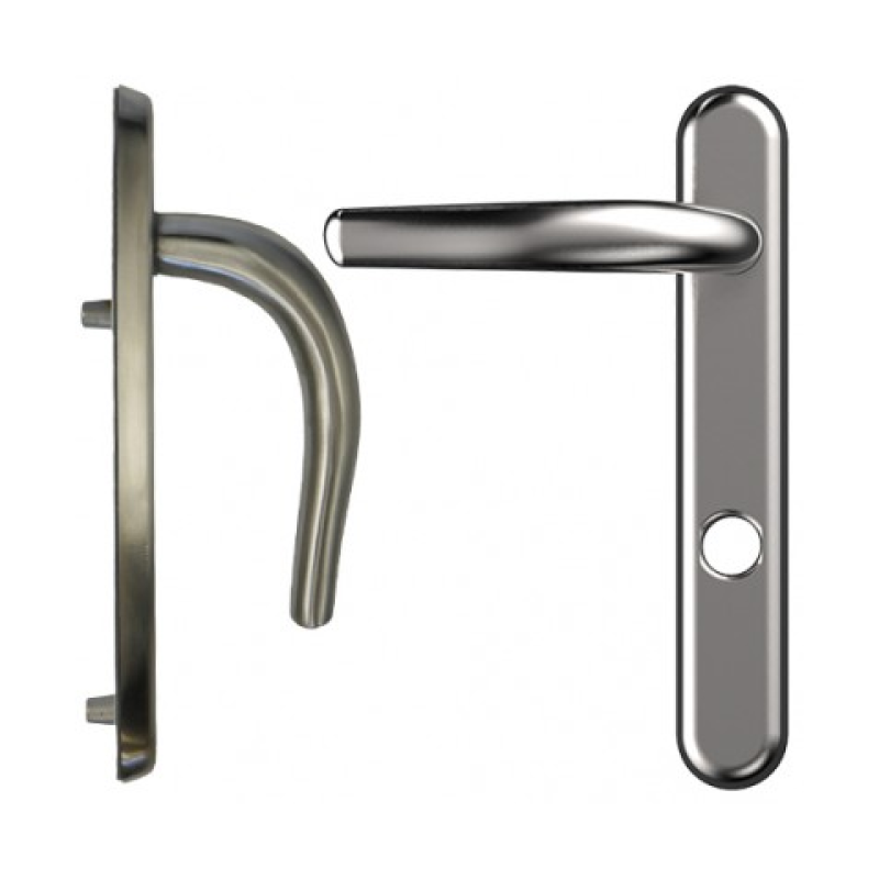 High Security Front Door Handle - Stainless Steel