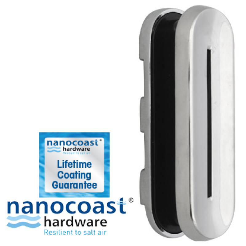 Nanocoast Identity Card Entry Slots in Mirror Polished Stainless Steel for 40-80mm Door Thicknesses