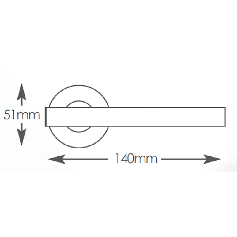 Intelligent Hardware Nevis Lever on Round Rose