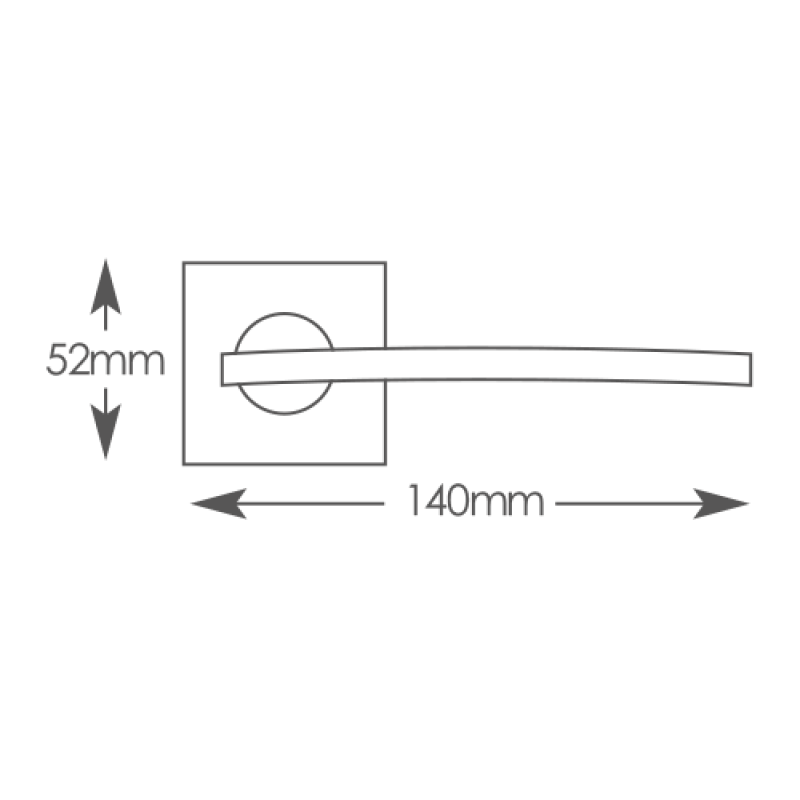 Intelligent Hardware Si Lever on Square Rose