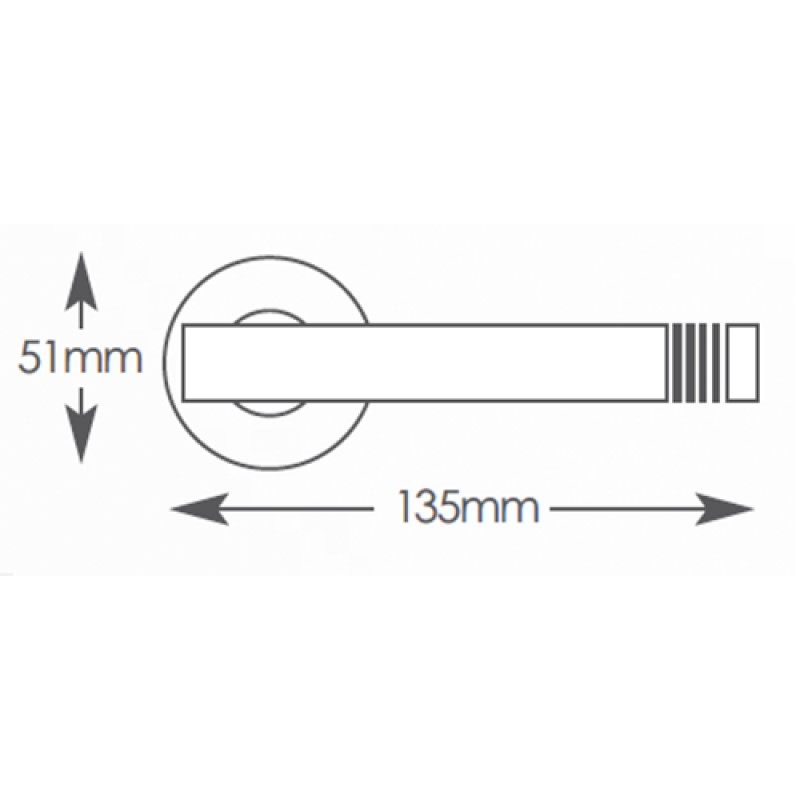 Intelligent Hardware Strata Lever on Round Rose