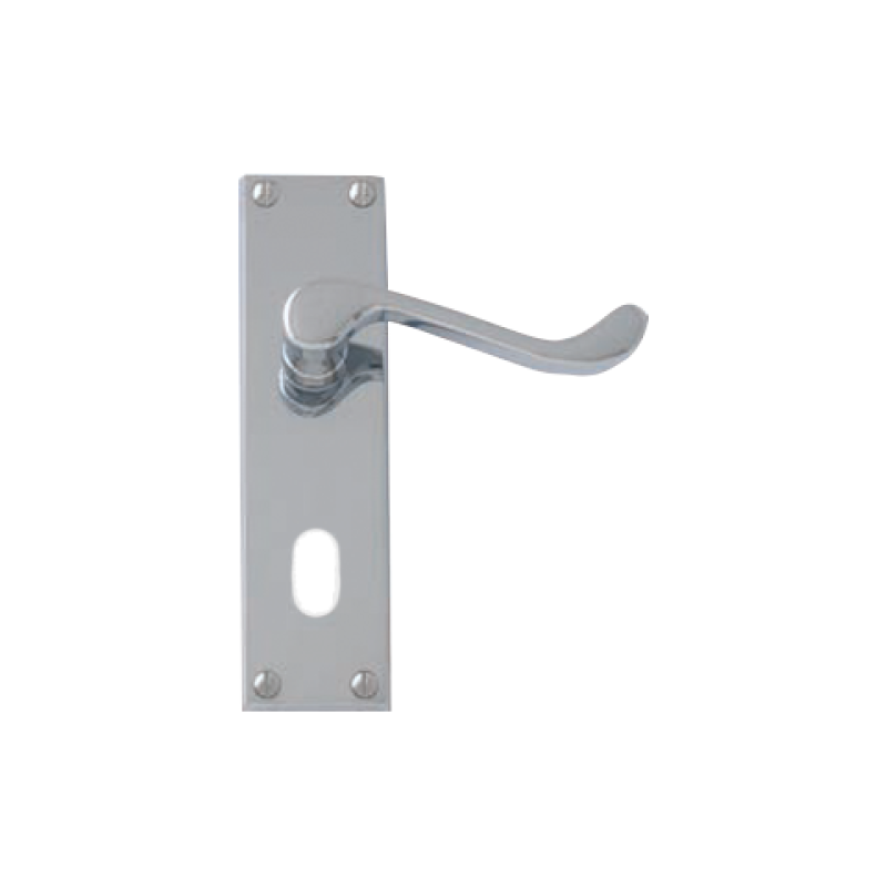 Intelligent Hardware Victorian Heavy Scroll Lever on Backplate – Oval Profile Lock