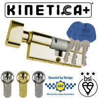 Kinetica+ K4 3 Star Kitemarked Thumb Turn Euro Cylinder Door Locks