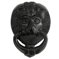 6 inch Black Iron Lion's Head Door Knocker