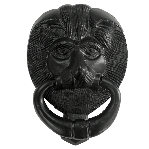 6 inch Black Iron Lion's Head Door Knocker