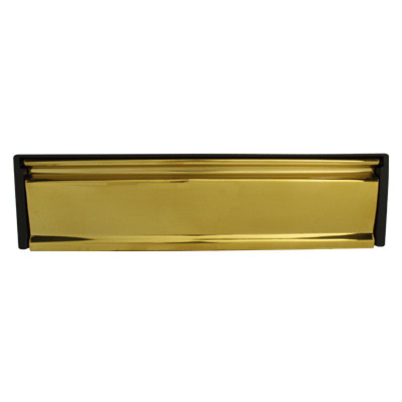 Nanocoast 10 Inch Petitemaster PVD Gold Letter Box with Black Frame