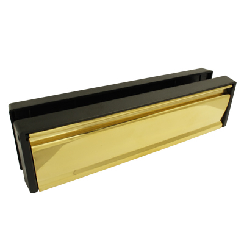 Nanocoast 10 Inch Petitemaster PVD Gold Letter Box with Black Frame