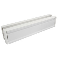 10 Inch Petitemaster Letter Box with White Flap and Frame for Door Thicknesses between 20-40mm and 40-80mm