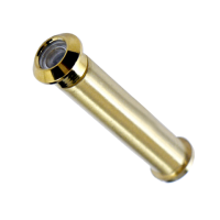 Long Door Viewer in Polished Brass with 12mm barrel in 55-75mm