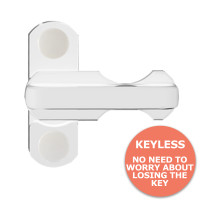 White Sash Jammer Window Lock