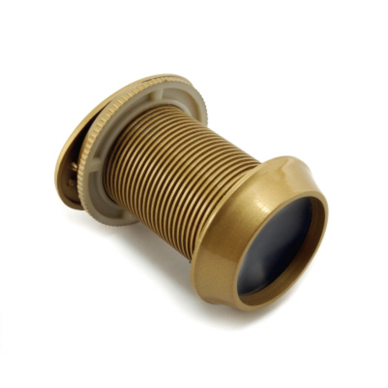 Plastic Ultra Wide Angle Secure to View Door Viewer - Gold