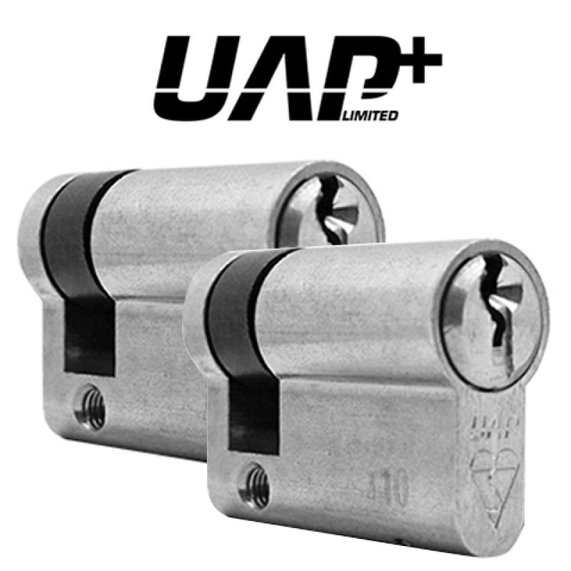 UAP+ 60mm Nickel 1* Kitemarked Keyed Alike Half Cylinder