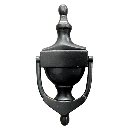 6 Inch Black Iron Victorian Urn Door Knocker