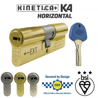 Kinetica+ K4 Horizontal 3 Star Kitemarked Key/Key Euro Cylinder Door Locks