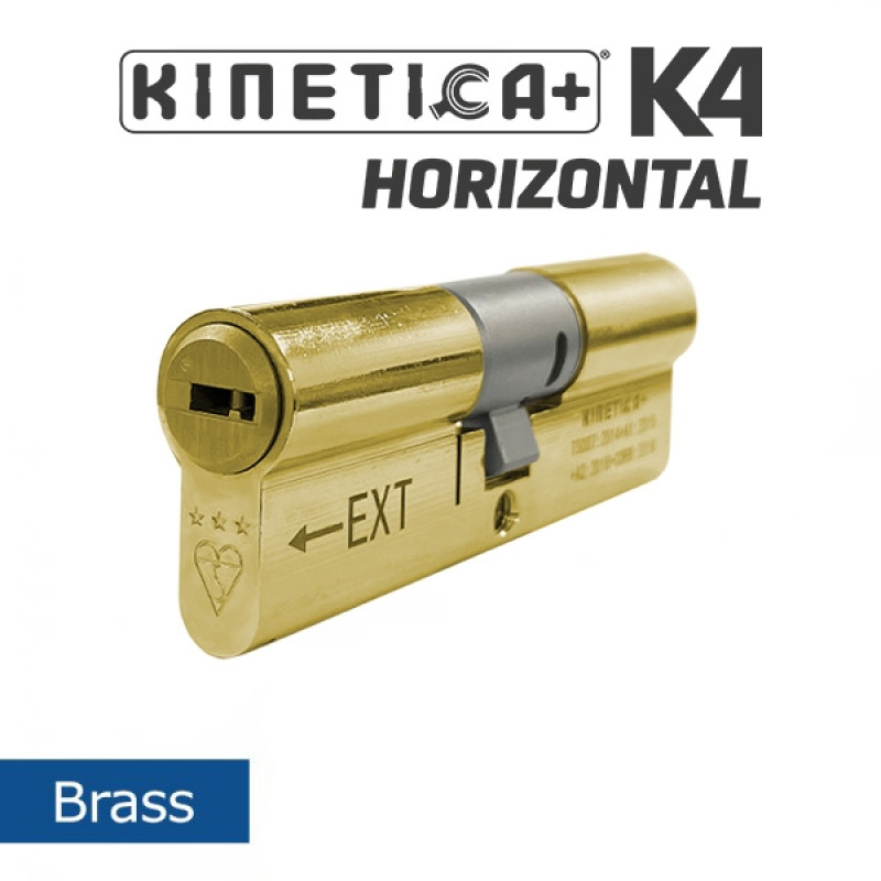 Kinetica+ K4 Horizontal 3 Star Kitemarked Key/Key Euro Cylinder Door Locks