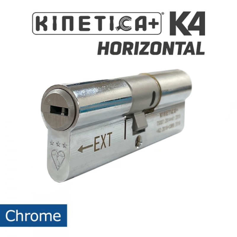 Kinetica+ K4 Horizontal 3 Star Kitemarked Key/Key Euro Cylinder Door Locks